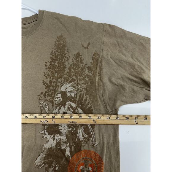 Anvil T-Shirt Size 2X Brown Graphic Hualapai Native America Tribe Short Sleeve - Picture 7 of 10